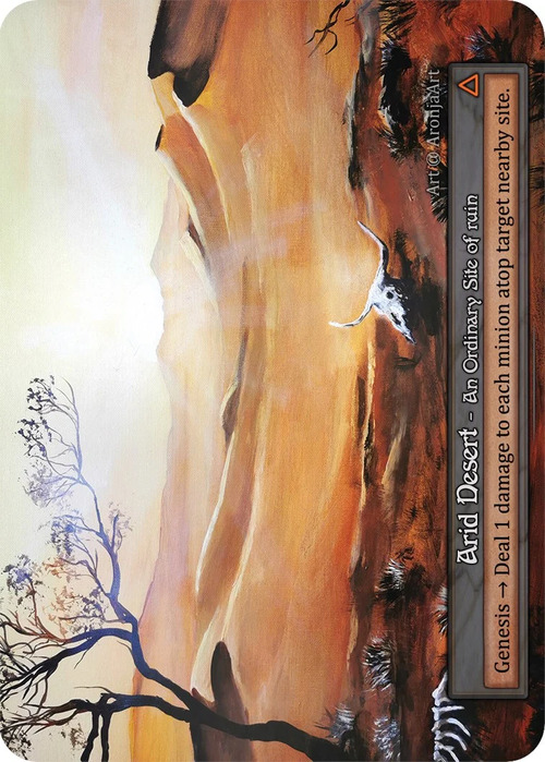 Arid Desert Card Front