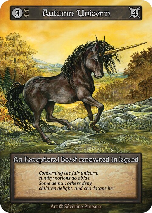 Autumn Unicorn Card Front