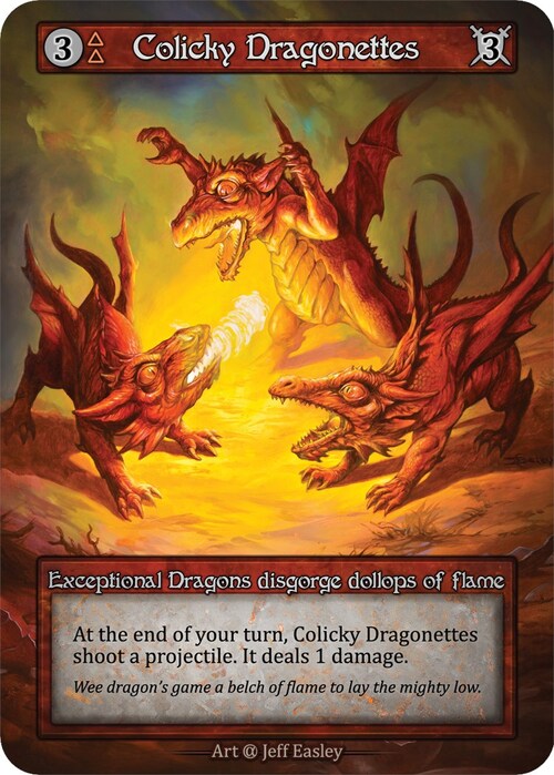 Colicky Dragonettes Card Front