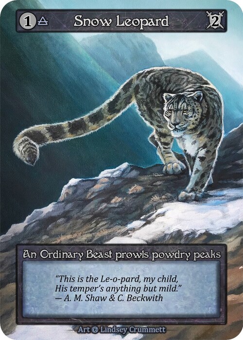 Snow Leopard Card Front
