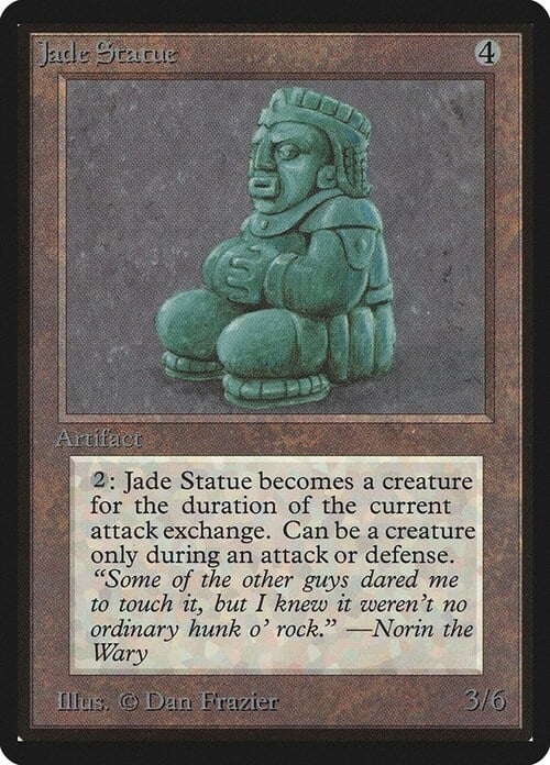 Jade Statue Card Front