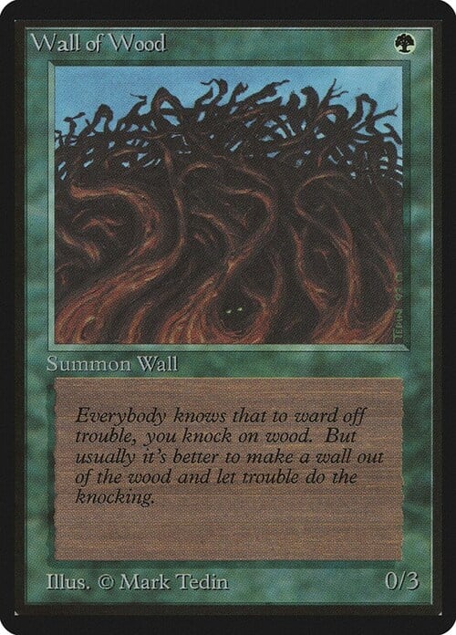 Wall of Wood Card Front