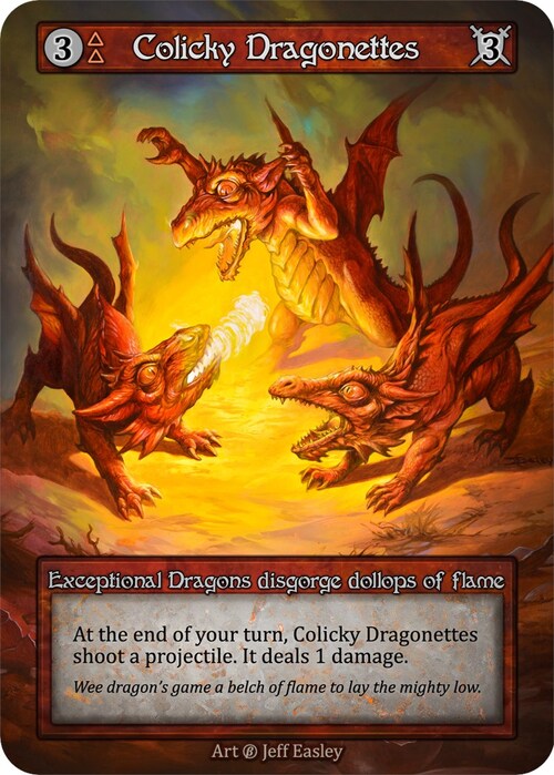 Colicky Dragonettes Card Front