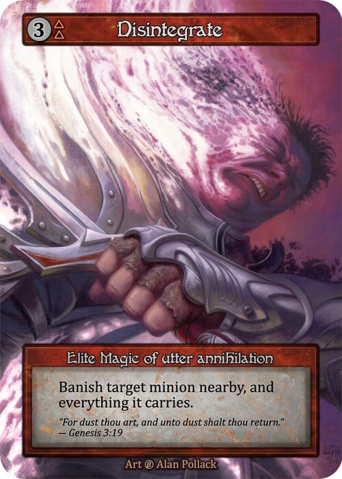 Disintegrate Card Front