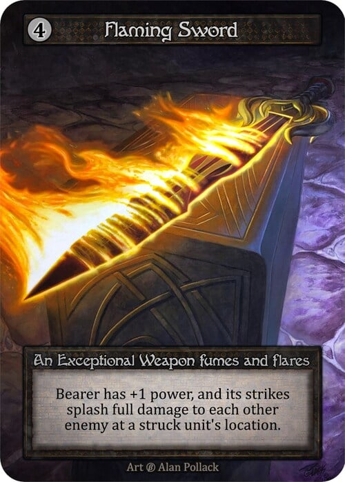 Flaming Sword Card Front