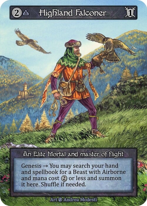 Highland Falconer Card Front