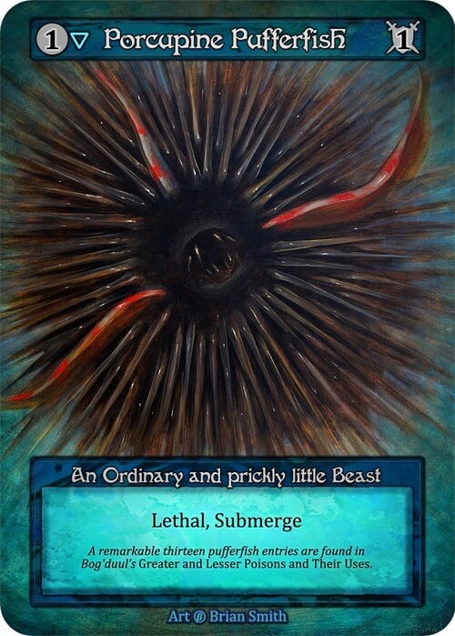 Porcupine Pufferfish Card Front