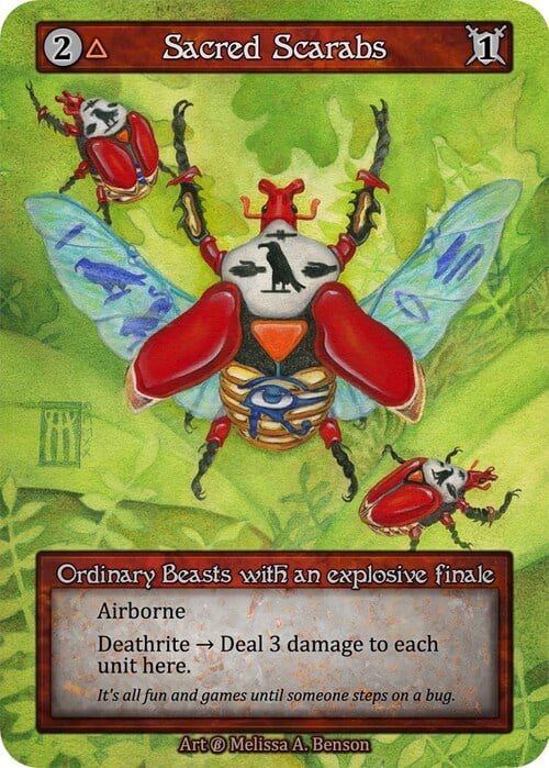 Sacred Scarabs Card Front