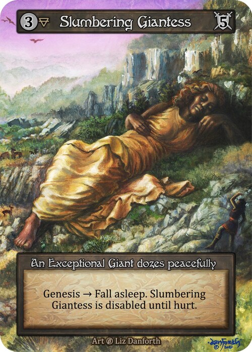 Slumbering Giantess Card Front