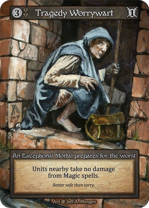 Tragedy Worrywart Card Front
