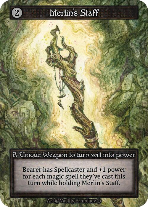 Merlin's Staff Card Front