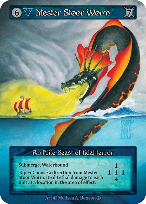 Mester Stoor Worm Card Front
