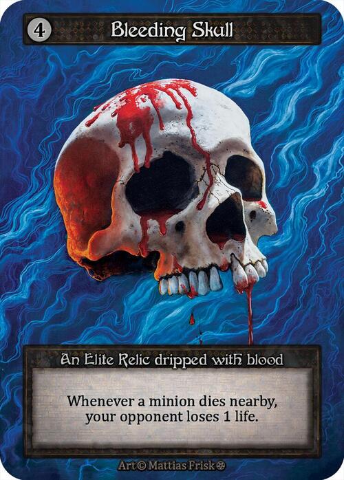 Bleeding Skull Card Front