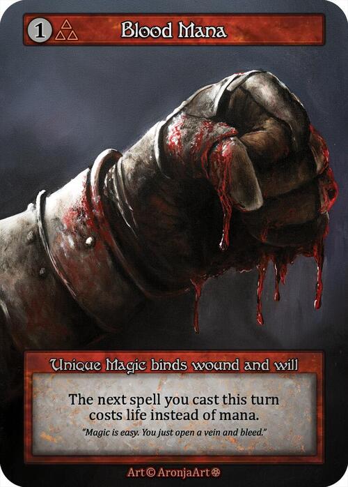 Blood Mana Card Front