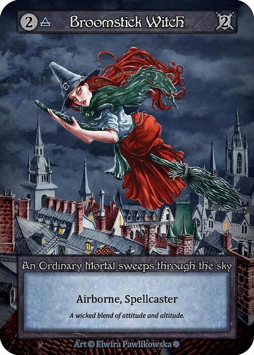 Broomstick Witch Card Front
