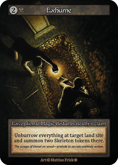 Exhume Card Front