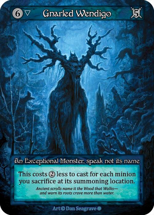 Gnarled Wendigo Card Front