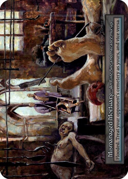 Mismanaged Mortuary Card Front