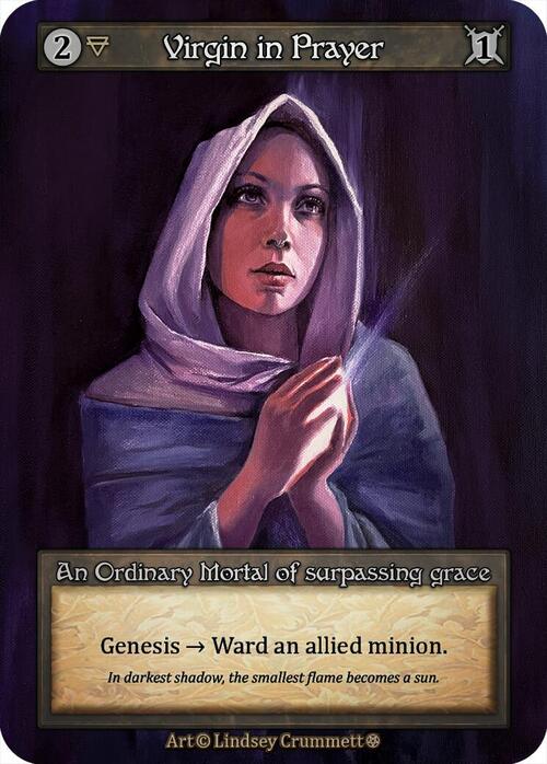 Virgin in Prayer Card Front