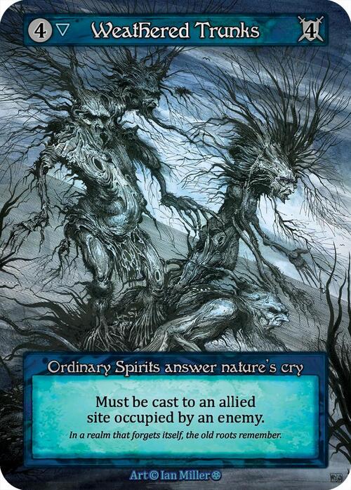 Weathered Trunks Card Front