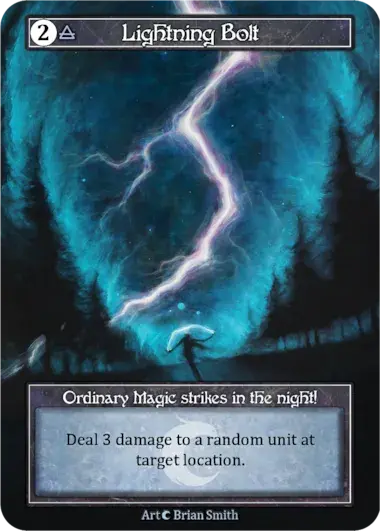 Lightning Bolt Card Front