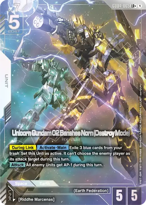 Unicorn Gundam 02 Banshee Norn (Destroy Mode) Card Front