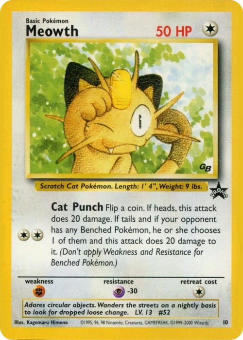 Meowth Card Front