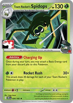 Spidops del Team Rocket Card Front