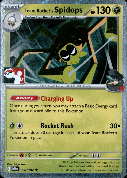 Spidops del Team Rocket Card Front