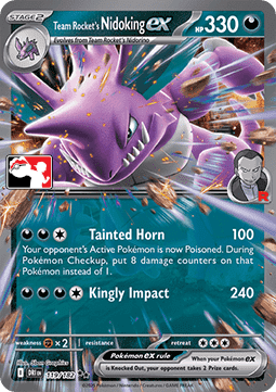 Team Rocket's Nidoking ex Card Front