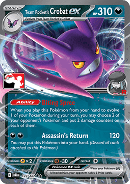 Team Rocket's Crobat ex Card Front