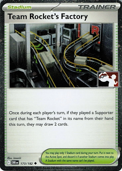 Team Rocket's Factory Card Front