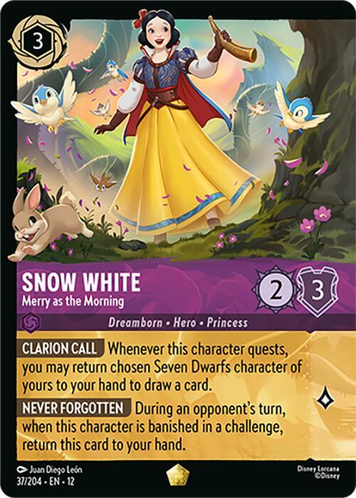 Snow White - Merry as the Morning Card Front