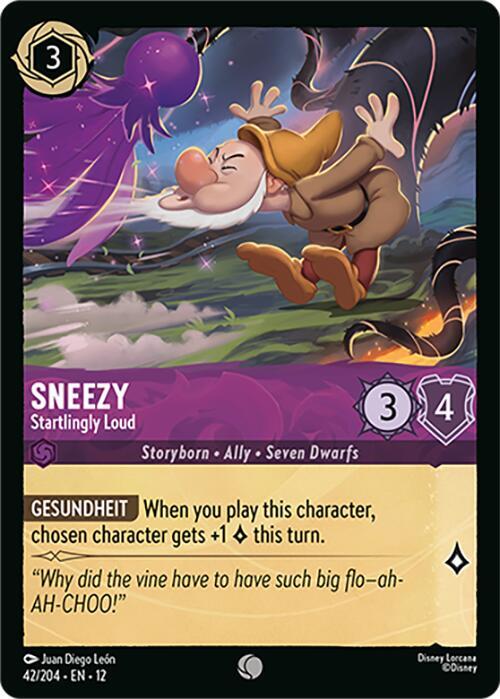 Sneezy - Startlingly Loud Card Front