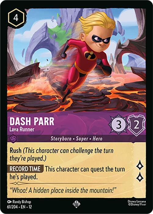 Dash Parr - Lava Runner Card Front