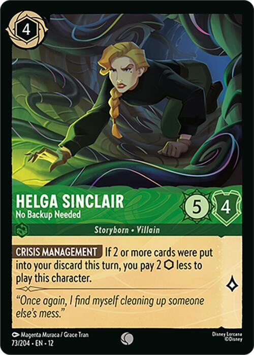 Helga Sinclair - No Backup Needed Card Front