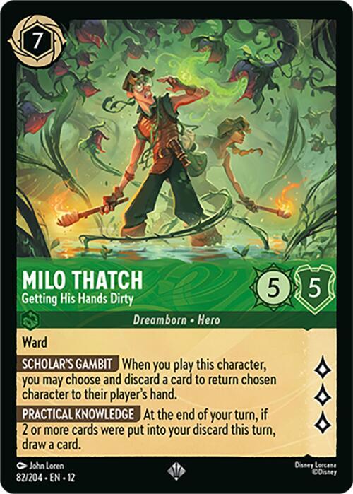 Milo Thatch - Getting His Hands Dirty Card Front