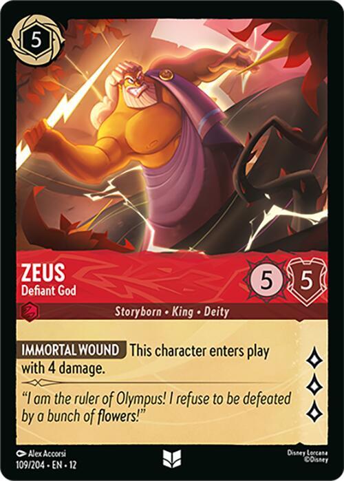 Zeus - Defiant God Card Front