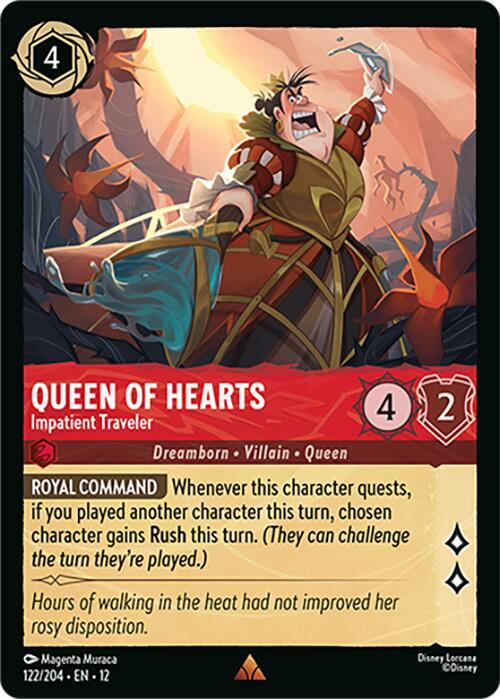Queen of Hearts - Impatient Traveler Card Front