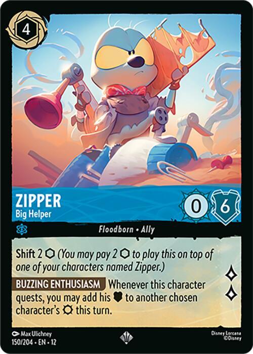 Zipper - Big Helper Card Front
