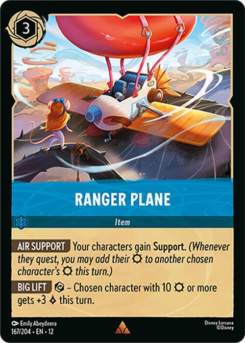 Ranger Plane Card Front