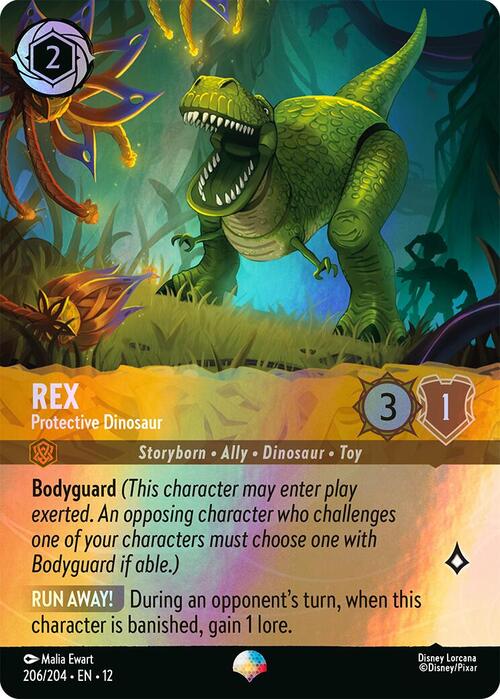 Rex - Protective Dinosaur Card Front