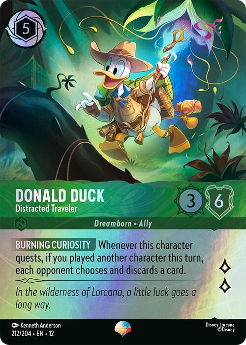 Donald Duck - Distracted Traveler Card Front