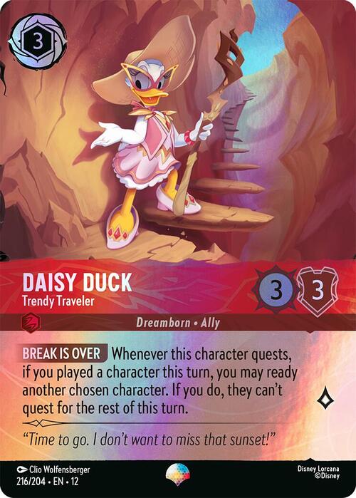 Daisy Duck - Trendy Traveler Card Front