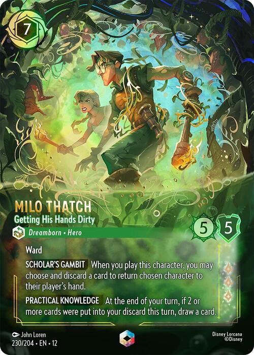 Milo Thatch - Getting His Hands Dirty Card Front