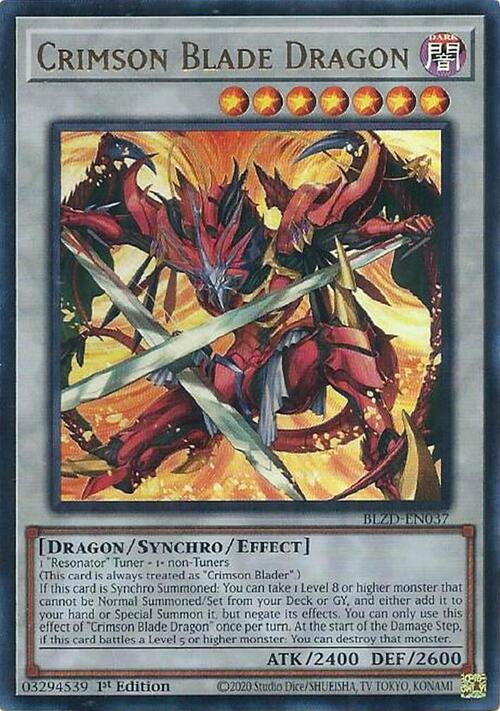 Drago Spada Cremisi Card Front