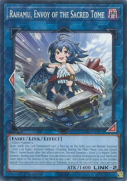 Rahamu, Envoy of the Sacred Tome Card Front