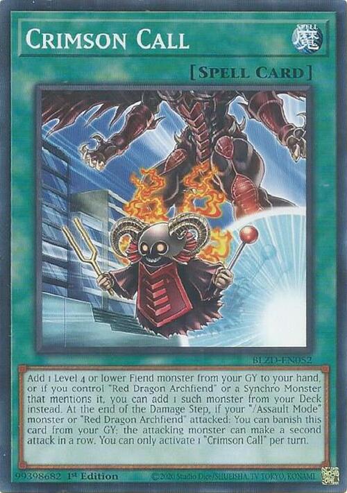 Crimson Call Card Front