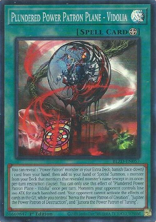 Plunder Power Patron Plane - Vidolia Card Front