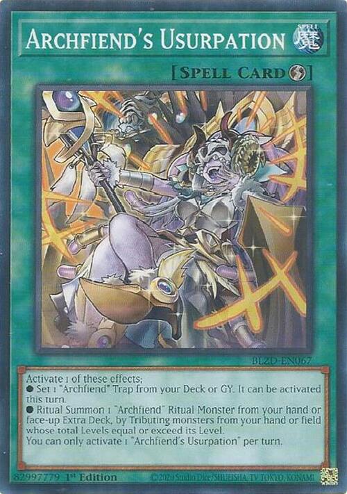 Archfiend's Usurpation Card Front